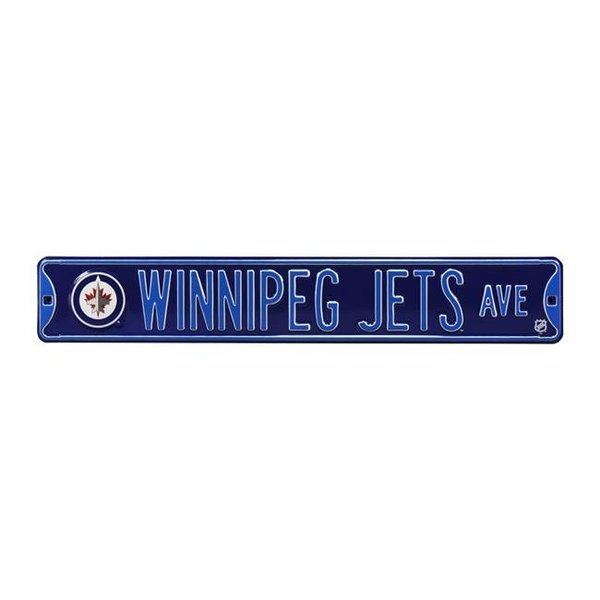 Authentic Street Signs Authentic Street Signs 28161 Winnipeg Jets Avenue Navy Logo 28161